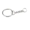 Gadgets d'extérieur 2021 Poli 25mm Porte-clés Porte-clés Bague fendue avec chaîne courte Porte-clés Femmes Hommes DIY Chaînes Accessoires Drop Delive OTC0D