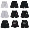 Amerikaanse Trapstar Letter Luipaard Geborduurde Zomer Losse Shorts Casual Veelzijdige Broek