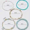 Ensemble de Bracelets ethniques à brins, 5 pièces, bohème, multicouches, boule de riz, breloques, couleur mixte, corde élastique pour femmes