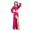 belly Dance Costumes Lg Skirt Dance Performance Suit Adult Oriental Dance Training Set Belly Performance Group Clothing K4tq#