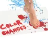 Tapis de bain sanglant salle de bain couleur changeante sol Halloween pieds deviennent rouges dans l'eau tapis