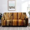Chair Covers Wooden Sofa Cover Rustic Wood Plank Dark Floor Pattern Furniture Protector For Living Room Non Slip Cushion