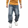 fi Cargo Retro Pants Men Jeans Casual Hip Hop Trousers Streetwear Loose Baggy Denim Harajuku Multi Pockets Skateboard g6WA#