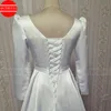 lg puflu kollar düğün Dr Matte saten vestido de novia 2022 hochzeit suknia bir çizgi gelin elbisesi bornoz mariage boda trowjurk g68m#