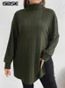 Gibsie Plus Size Turtleneck lg Sleeve T Shirt Women 2023 Winter New Fi Side Rib-Kigury Black LG Tees Tops 87wi＃