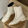 Boots Big Size 34-42 Ankle For Women Autumn Motorcycle Thick Heel Casual Shoes Woman Slip On Square Toe Fashion Boot