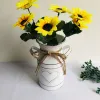 Vase Retro Garden Metal Vase Flowers Backet Barrel人工配置花所有者ホームガーデニング装飾レトロメタルクラフト