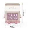 Table Clocks Rechargeable Alarm Clock Wear-resistant Milk Box Shape Multifunctional For Children's