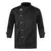 men Women Kitchen Work Uniform Adult Unisex Chef Jacket Coat Cook Hotel Restaurant Canteen Cake Shop Cafe Shirt Staff Costume h19m#