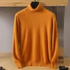 Pull à col roulé pour hommes 100% vison Cmere Pull hommes 2023 Automne et hiver Grande taille Pull tricoté en vrac Garder chaud Top Hommes Jumper 50pD #