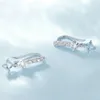 Boucles d'oreilles en argent 925, produit indépendant, bijoux en forme de cœur d'océan bleu pour femmes, Piercing de luxe, cadeau de saint valentin