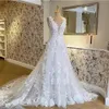 Exquisite Hochzeit Dr für die Braut V-Ausschnitt Backl Brautkleid mit Spitzenapplikationen A-Linie Sweep Zug Vestidos de Novia 2023 Nuevos u7r9 #