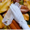 Gants de mariée Gants de mariage Gants de gaze blanche Femme Gants en dentelle fine Dames Fingered Perle Accessoires de mariage q74J #