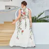 european And American Foreign Trade Short-sleeved Chiff Printed Elegant Plus Size Bridesmaid Dr Best-selling Lg Dr J0SB#