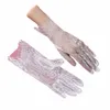 high Quality White Short Lace Hollow Tulle Gloves All Finger Women's Wedding Dr Party Accories 80dh#