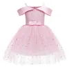 210 Years Girl Kids Elegant Party Dresses paljetter Tulle Pageant Princess Dress Children Ball Gowns Formal Costume 240318