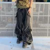 hksh Мужская ниша Дизайн Новый ретро Moss Green Свободные карманные джинсовые брюки Tide Dark Safari Style Fi Джинсы для тяжелой промышленности HK0128 p5Ih #