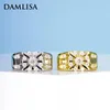 Cluster Rings DAMLISA 4mm Round Moissanite Engagement For Women Men Solid 925 Silver D Color VVS1 Diamond Wedding Ring Factory Store