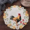 Table Tableau de fleurs Modèle Round Broiderie Craft Decoration Home Decoration Party Party Decor Dowily Placemat Tup Pad