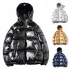 Uomini Parka Inverno Casual Giacca da uomo Cappotto Superficie brillante Solido con cappuccio Cott imbottito antivento Felpe con cappuccio da uomo Cappotto Streetwear h9d7 #