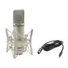 Mikrofoner kondensor Mikrofon USB -brusreducering Mångsidig Dålig professionell studiomikrofon för sånginspelning