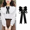 Bow Ties Elegant Ribbon Bowtie Female Girl Adjustable White Suit Shirts School Uniform Butterfly Office Women Accessory Gifts Butterfly Y240329