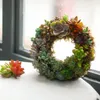 Decorative Flowers Round Wire Wreath Frame Hanger Iron Succulent Pot Hanging Planter Plant