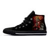 Schoenen Slayer Heavy Metal Rock Band Horror Enge mode Casual Doekschoenen Hoge top Lichtgewicht Ademend 3D -print Men Dames Sneakers