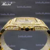 Autres montres Ice Out Gold pour hommes MISSFOX Street Style Hip Hop étanche es pour couple masculin poignets bijoux accessoires T240329