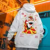 Hoodies masculinos y2k vintage leão dança gráfico para homem oversized streetwear pulôver sweatshirts hip hop velo impresso roupas com capuz