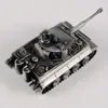 Decoração de modelo militar de metal completo com tanque pesado tigre alemão