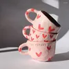 Tazze Tazza d'amore creativa Tazza d'acqua in ceramica di alto valore Casa Coppia Carino Ufficio Caffè delicato