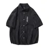 Kort sommarhylsa Ice Silk Shirt Jacket Trendy Casual Thin Men's Top Loose