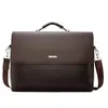 Fashion Leather Briefcase For Men Designer Work Business Tote Bolsas Handbag Cross Shoulder Square A4 Side Crossbody Laptops Bag 240320