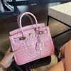 Sac en cuir de designer BK Sac à main Crocodile Modèle Portable Platinum Femme 2024 Mode Haut de gamme Mode Sac à main Chaîne One épaule Messenger