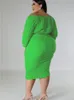 Wmstar Plus Size Dr Sets Damenbekleidung Zweiteiliges Set Crop Office Top Röcke Sommer Neu in Outfits Großhandel Dropship d2xz #