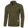 Nuevo otoño invierno para hombre media cremallera suéteres jersey de cuello alto sudaderas con capucha sudadera color sólido polar más grueso suéter masculino abrigos 72of #