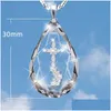 Pendant Necklaces 2021 Fashion Chic Gold Sier Two Tone Cross Relius Jesus Crystal Drop Necklace For Men Delivery Jewelry Pendants Dhuas