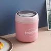 Mini termisk lunchlåda matbehållare med sked rostfritt stål vaccum kopp sopp kopp isolerad lunchlåda