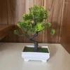 装飾的な花の庭園アレンジメント装飾プラスチック植物ボンサイスモールツリーポット偽植物ポットフラワーホームルームテーブル装飾