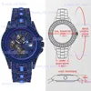 Autres montres Bleu glacé es pour hommes spécial à la mode de luxe diamant quartz pour homme hip hop gothique style de rue horloge livraison directe T240329