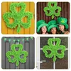 Decorative Flowers Irish Day Wreath St Patrick's Prop Decorate Festival Themed Artificial Wooden Hanging