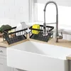 Kitchen Storage Self-Draining Sink Shelf For Metal Drain Rack Soap Sponge Holder Drainer Basket Multifunctional Organizer