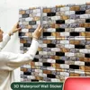 Wallpapers 30cm 3D zelfklevende waterdichte baksteenvorm muursticker badkamer woondecoratie