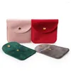 Sacs de rangement 5pcs velours cadeau bijoux sac bouton-pression emballage pochette collier boucles d'oreilles anneau emballage