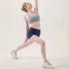 Lu çok aktif seksi renk yoga yüksek yükselme koşu yok t hat çıplak elastik sıkı kadınlar sing slim fit rahat spor pantolonlar bight horts lim portları