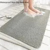 1 Pc salle de bain tapis anti-dérapant résistant à la moisissure imperméable tapis de douche Massage doux maison bain cuisine PVC lavable séchage rapide tapis de sol 240312