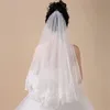 Dernière recherche de nouveaux voiles de mariée blanc Ribb FR dentelle polyester tulle mariage chapeaux de mariée accessoires de cheveux de mariage J0Eu #