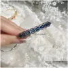 Chain Link Bracelets Lihua French Rainbow Bracelet Womens High-Grade Light Luxury Fashion Plated 18K Minority Temperament Sapphire H Dhhsp