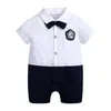 Одежда для маленьких мальчиков от 0 до 3, 6, 12, 18 месяцев, комбинезон с короткими рукавами, боди, летний комбинезон для младенцев, костюм 240308